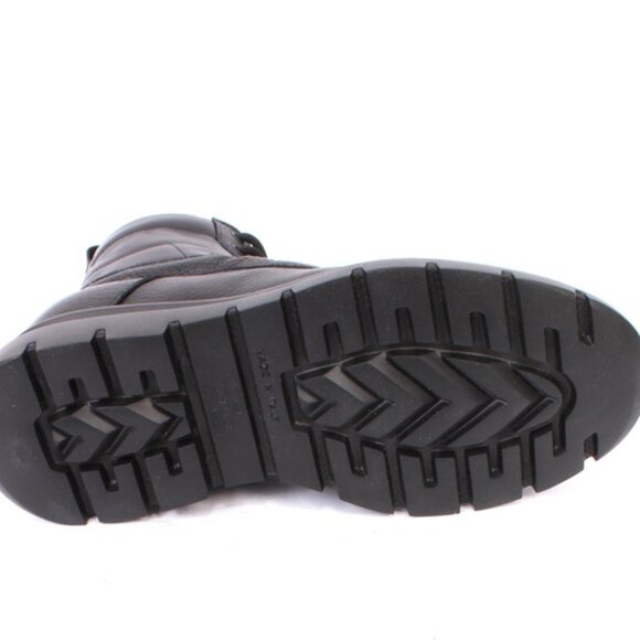 Giovanni Conti 7271 Black Leather Sheepskin Fur Lace Zip Ankle Boots - Picture 9 of 9